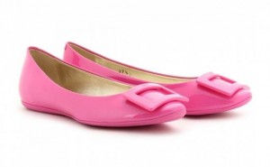 Ballerine Roger Vievier in gomma rosa