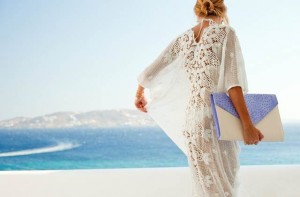 Borsa da mare in pelle Dea Rosa