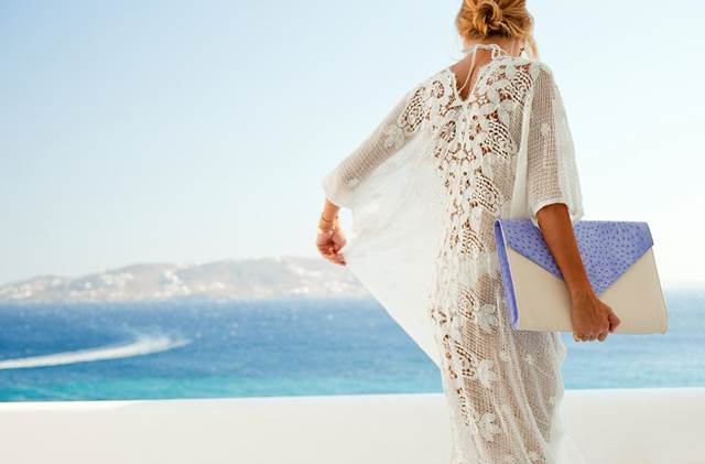 Borsa da mare in pelle Dea Rosa