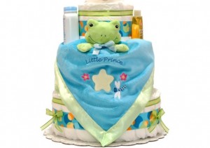 blue-satin-frog-diaper-cake
