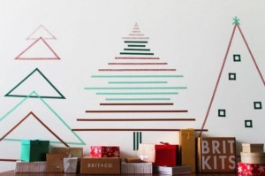 Esempi alberi natalizi washi shape