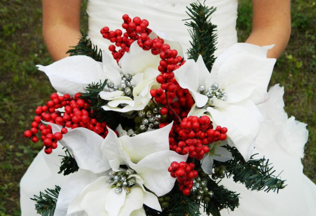 Bouquet con stelle di Natale