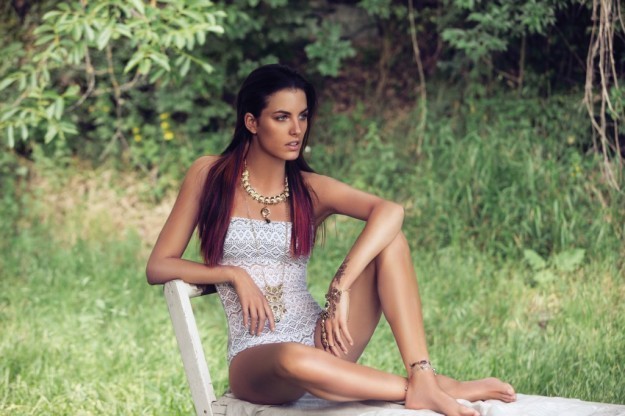 Costume intero in pizzo Verdissima