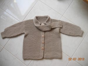 Cardigan ai ferri per bambina, Progetto Ajroldi