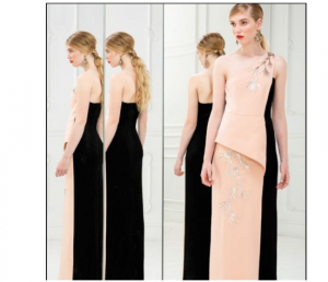 Abito da cerimonia Carlo Pignatelli rosa e nero