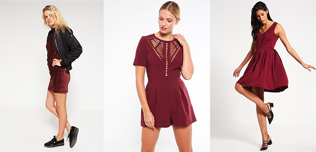 Trend abbigliamento color burgundy