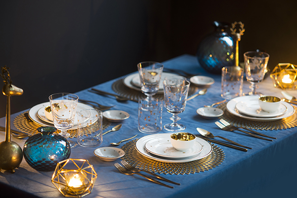 Tavola di Natale azzurra