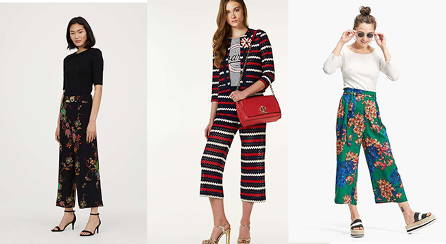 Pantaloni culotte primavera estate 2018