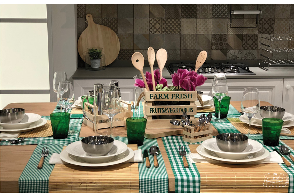 Look per la tavola con gli strofinacci