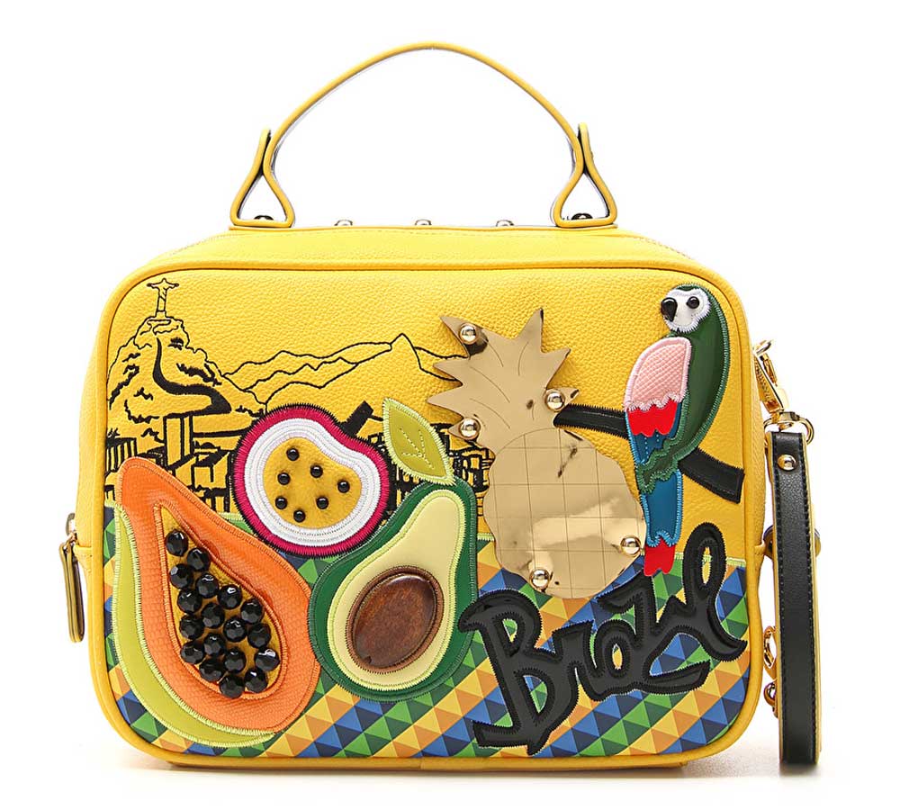 Borsa Braccialini con frutta esotica