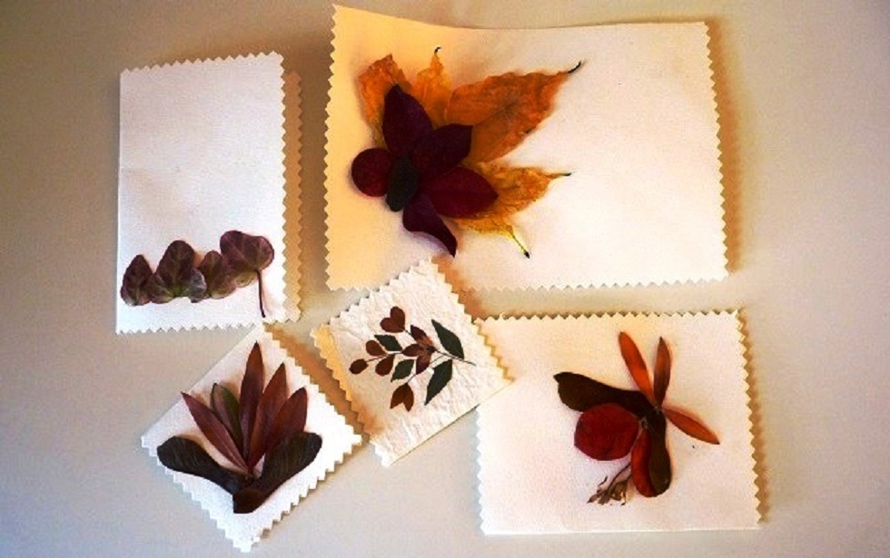 Biglietti fai da te foglie-3