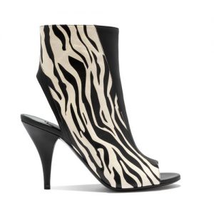 Stivaletto aperto davanti e di dietro zebrato PE 2019