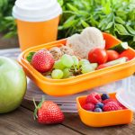 Lunch,Box,For,Kids,With,Sandwich,,Cookies,,Fresh,Veggies,And