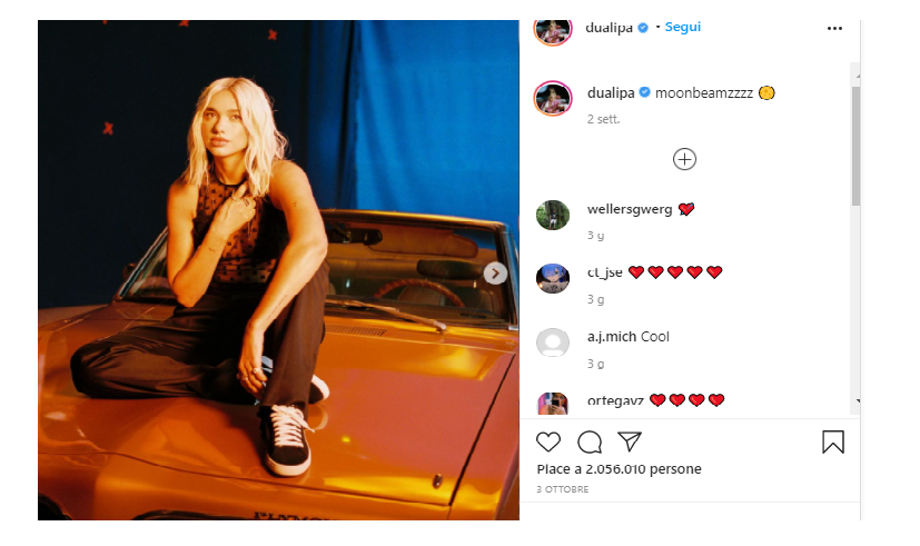 Puma Suede le sneakers dell'autunno 2020 secondo Dua Lipa