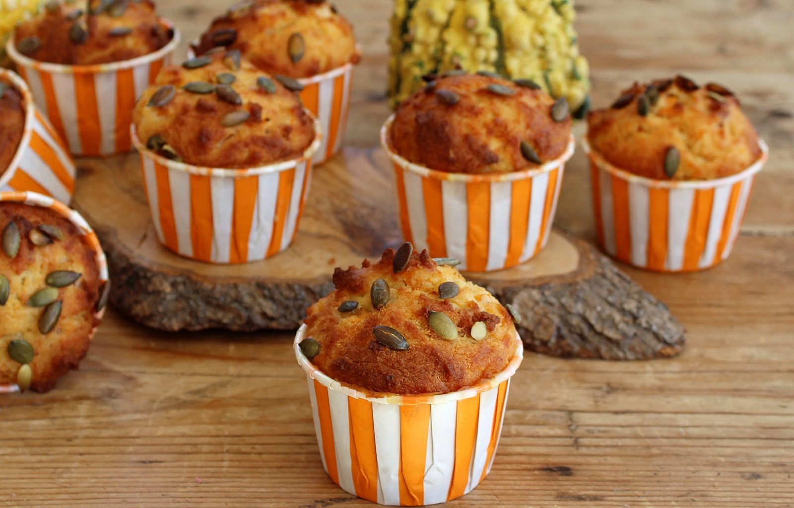 Muffin salati zucca e pancetta affumicata