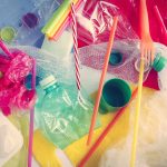 Plastic waste background