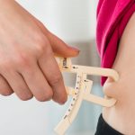 Female Hands Measuring Fat Belly