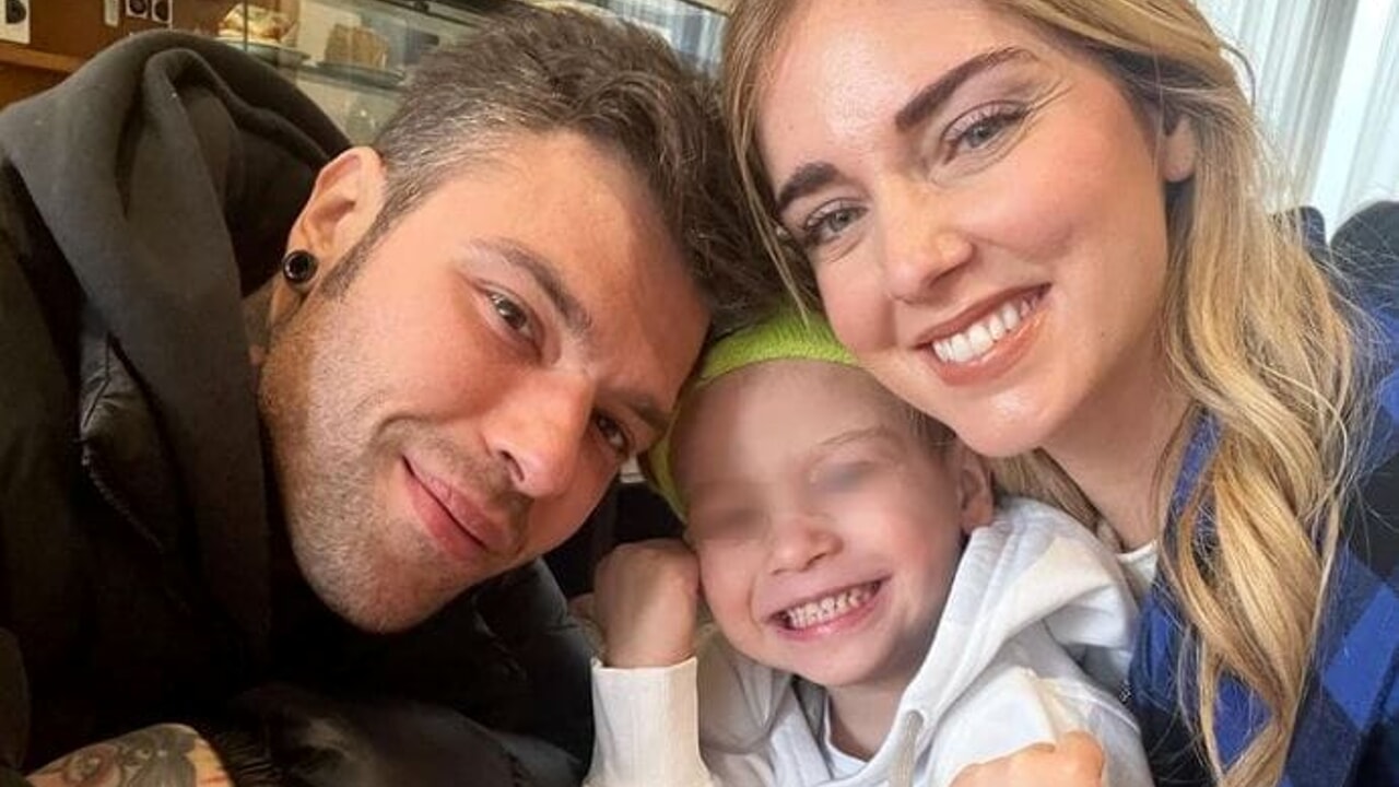 Fedez, Chiara Ferragni e il figlio Leo.