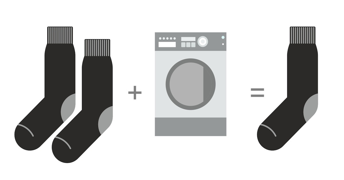 Calzini in lavatrice