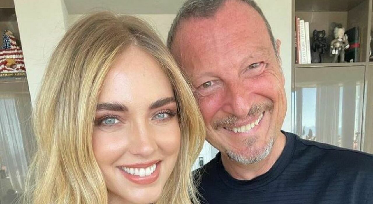 Chiara Ferragni e Amadeus.