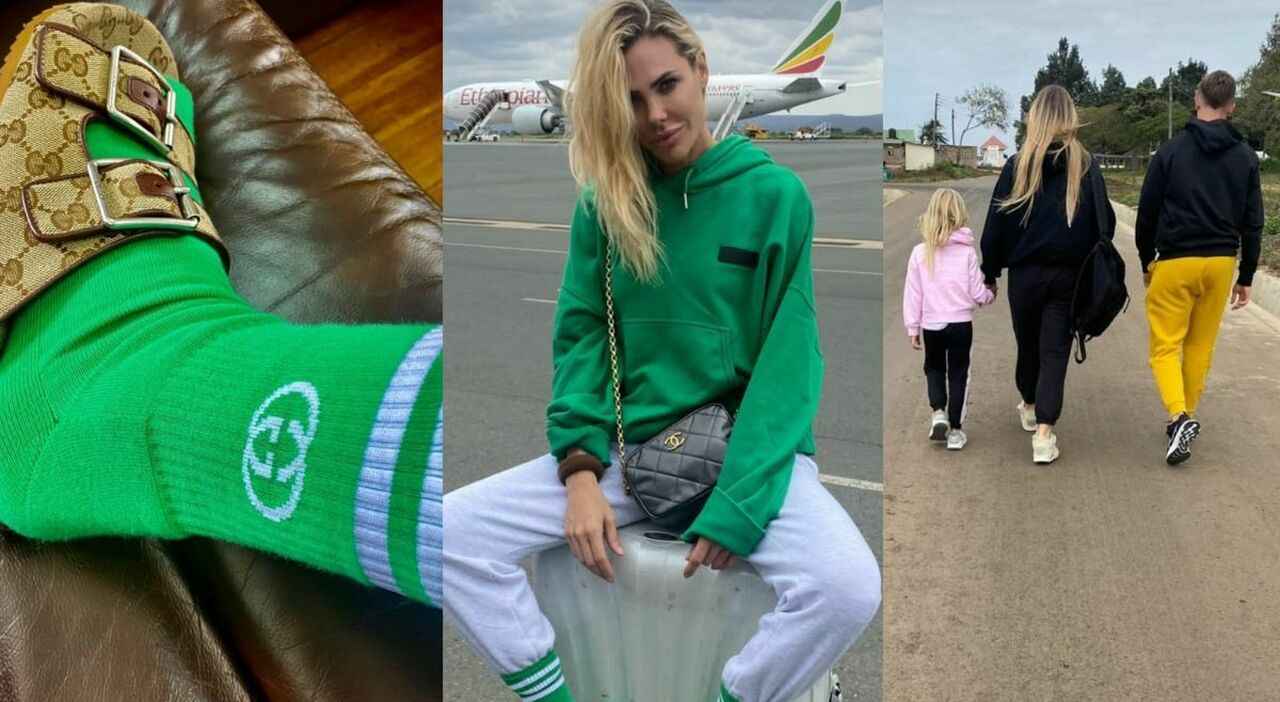 Ilary Blasi in Tanzania con figli e sorella