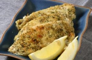 Filetti di Cernia al forno con patate e pomodorini