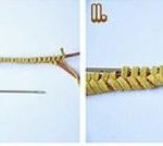 Bracciale ricamato con nastri