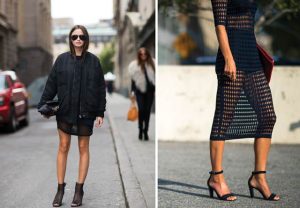 Abitini con tessuto a rete