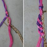 Bracciale con catena e uncinetto