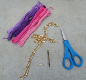 Bracciale catena e cotone