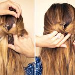 Con le mani cercate di appiattire un anello alla volta e fermateli con le forcine.