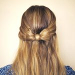 Acconciatura a fiocco completata