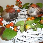 Ghirlanda fai da te con i pettirossi