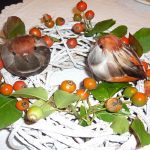 Ghirlanda fai da te con i pettirossi