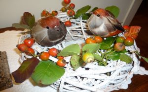 Ghirlanda fai da te con i pettirossi