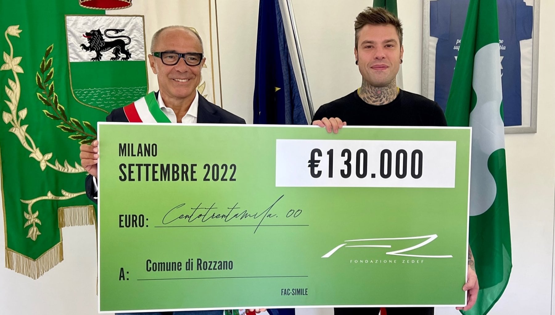 Fedez e il sindaco di Rozzano.