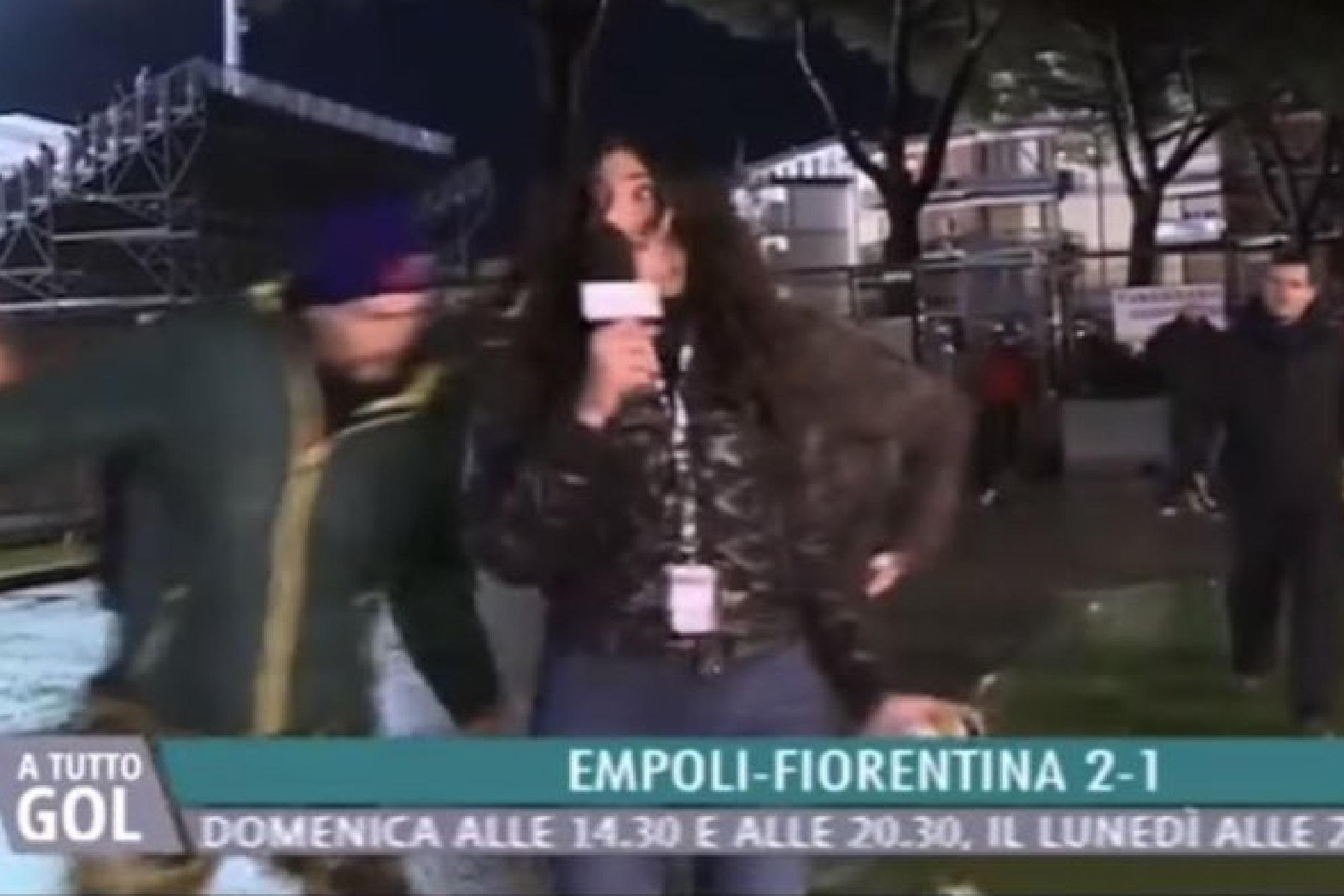 Greta Beccaglia molestata in diretta TV.