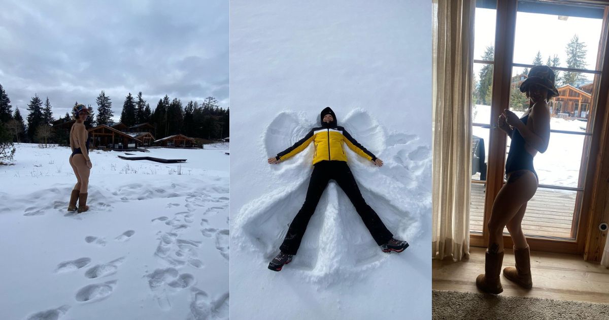 Alessandra Amoroso sulla neve.