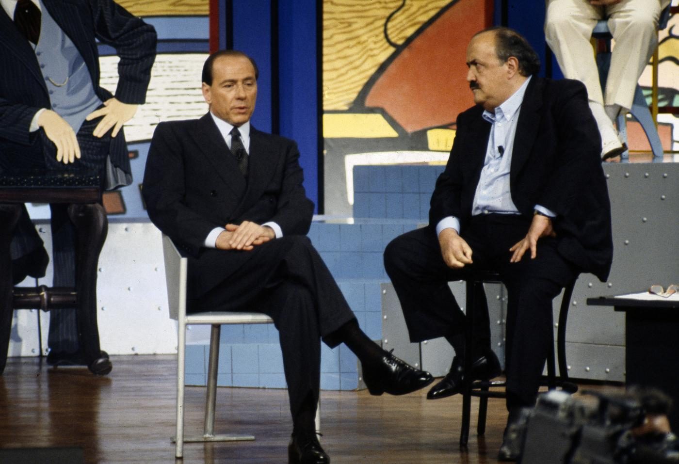 Silvio Berlusconi e Maurizio Costanzo.