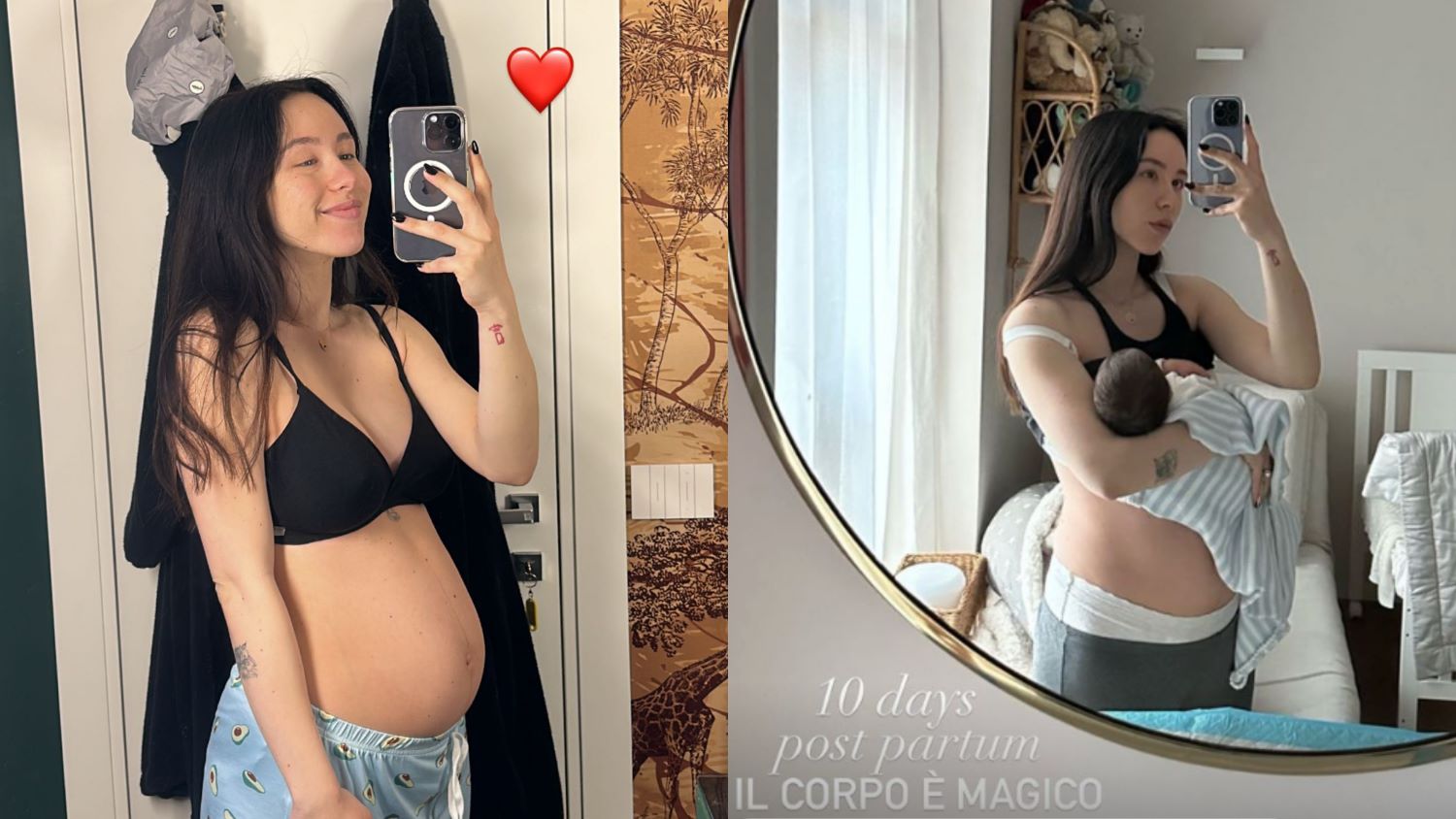 Aurora Ramazzotti, primi selfie da mamma e con Cesare: "Il corpo è magico"