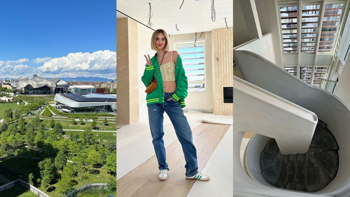 Chiara Ferragni mostra la nuova casa di Milano: nel super attico la scala a chiocciola e il camino