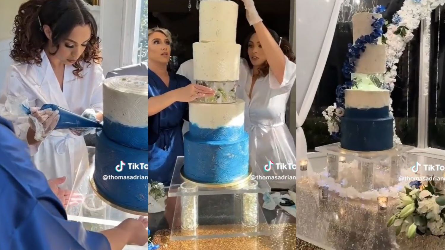 Sposa pasticcera realizza la sua torta nuziale, ma non tutti apprezzano: "Non ti fai una bella pubblicità"