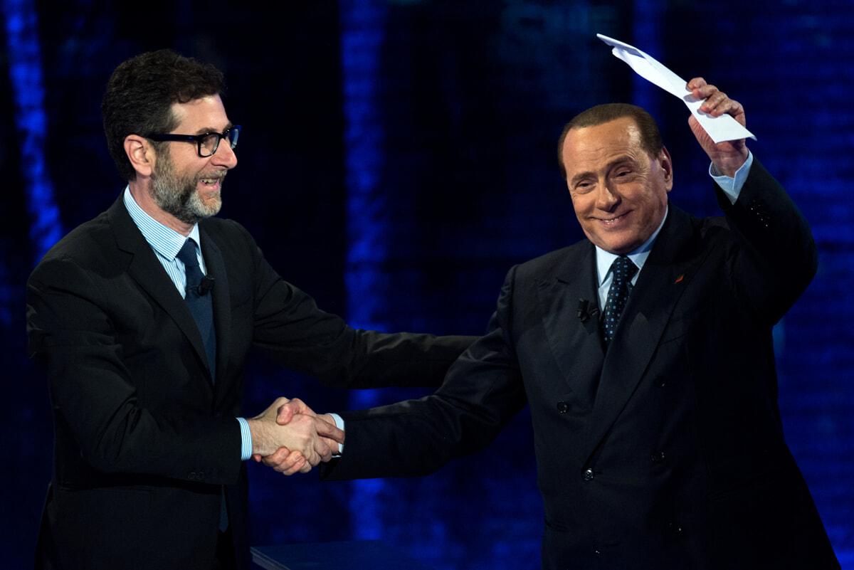 Fabio Fazio e Silvio Berlusconi