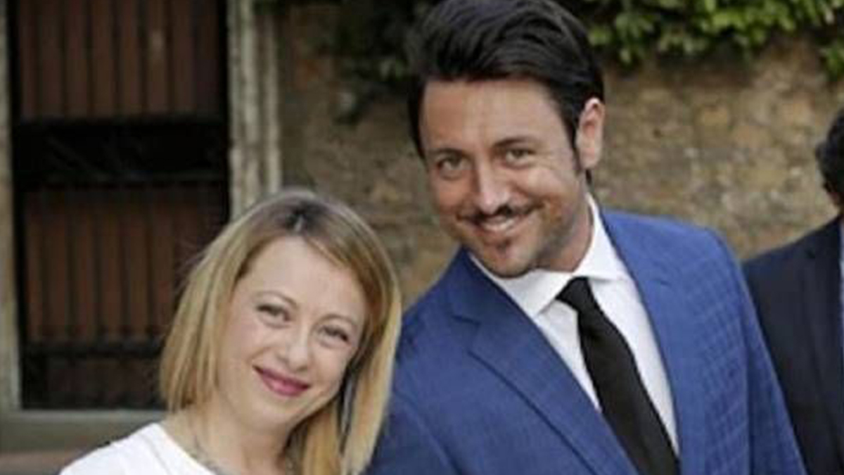 Andrea Giambruno e Giorgia Meloni.