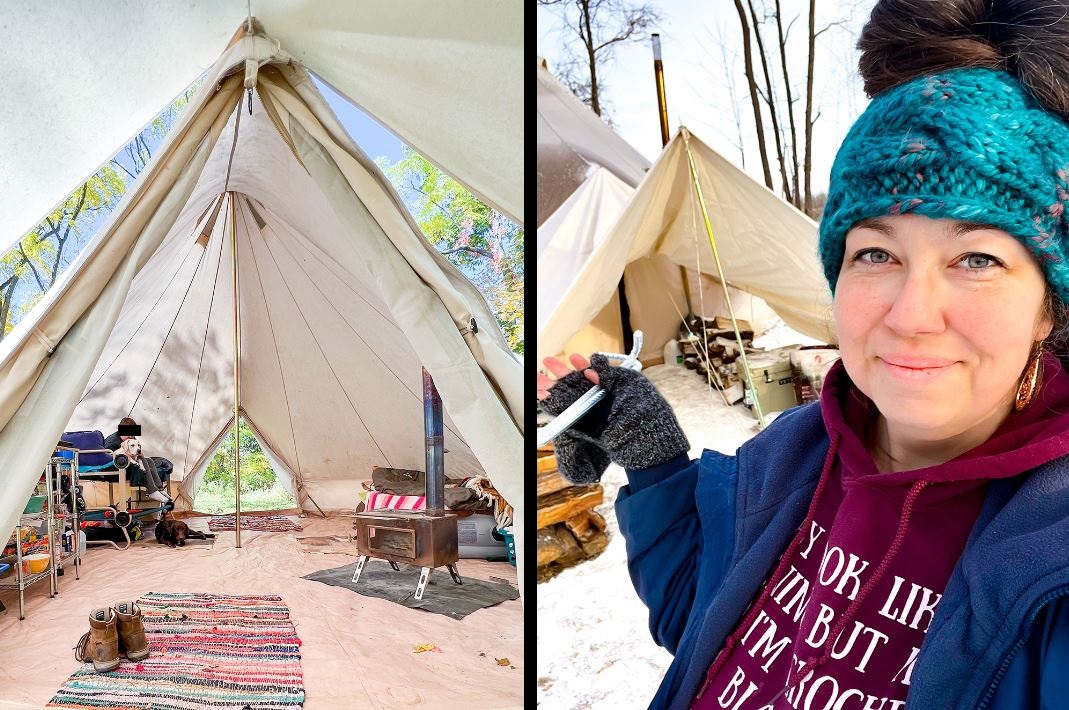 Mamma lascia il lavoro per vivere in tenda con il figlio di 14 anni: "Ho risparmiato 50mila euro"