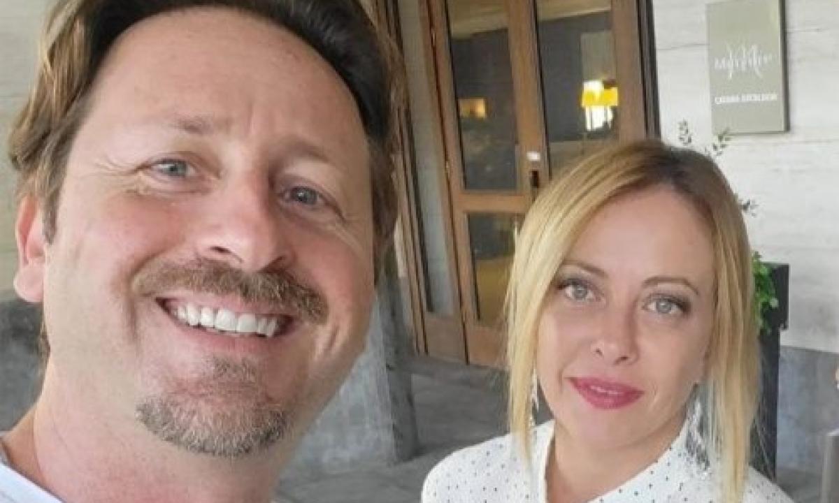 Manlio Messina e Giorgia Meloni.