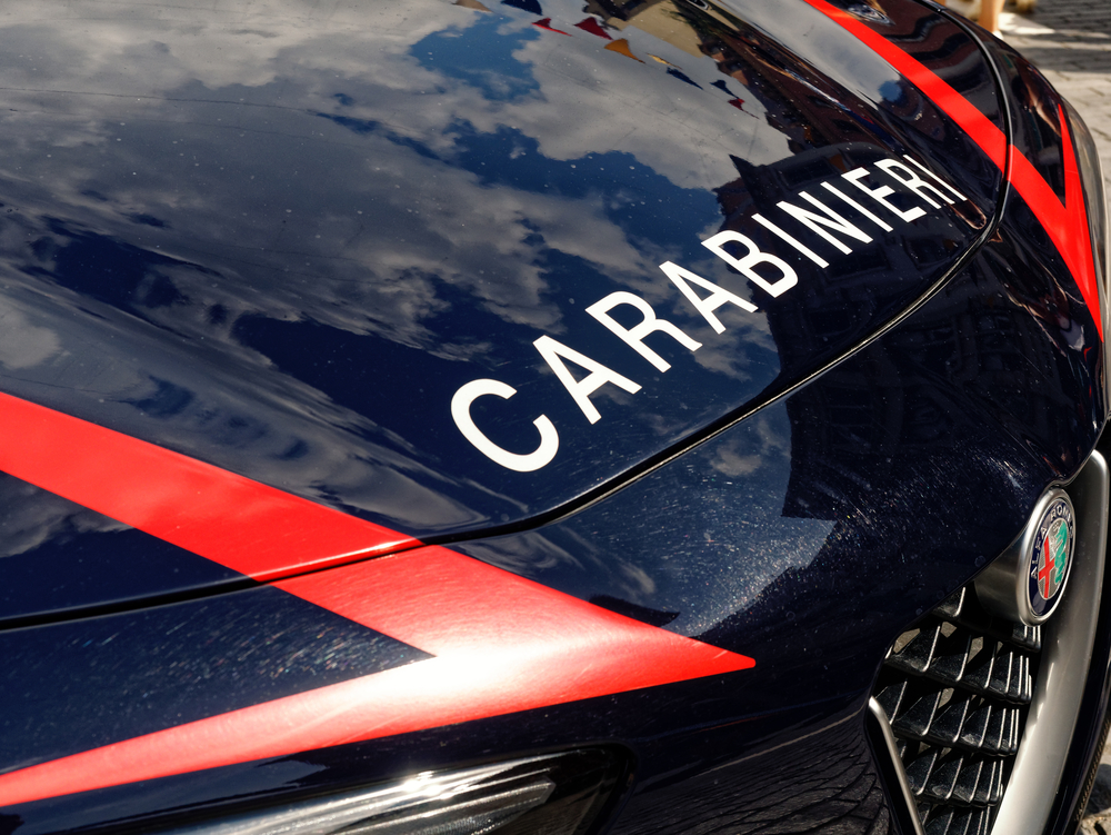 closeup car or vehicle of Carabinieri Italian police forces