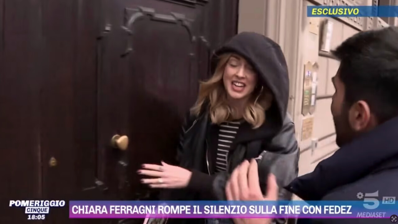 Chiara Ferragni a Pomeriggio Cinque.