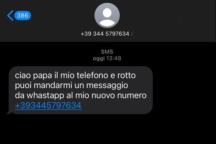 La truffa Ciao papà, ho rotto il telefono