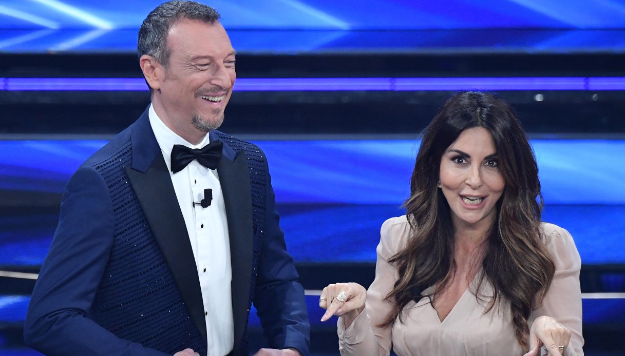 Sabrina Ferilli e Amadeus.